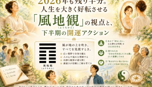 2026年も残り半分。人生を大きく好転させる「風地観」の視点と、下半期の開運アクション